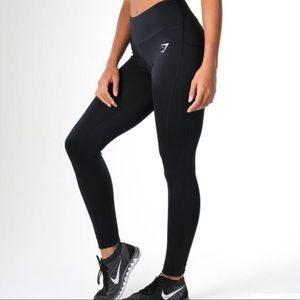 GYMSHARK DRY SCULPTURE BLACK LEGGINGS